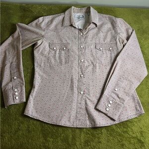 Panhandle Slim Pink and Cream Button Down Shirt